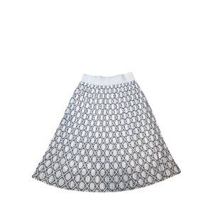 Metrowear Womens White & Black Diamond Pattern Skirt XL 1904